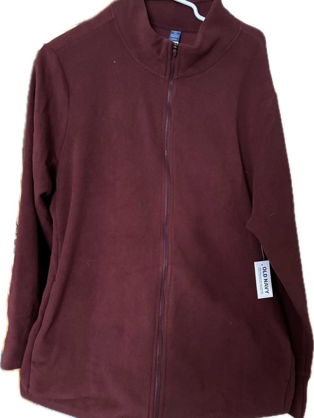 Old Navy Burgundy Quilted Full‑Zip Jacket